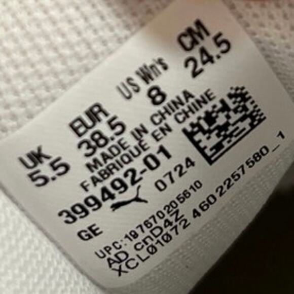 PUMA Women Carina Street Iced Platform Leather Sneaker Shoes 8 White Blue Silver - Picture 2 of 8